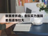 星空体育中国官网-关于新赛季开启，各队实力强弱差距逐渐拉大的信息